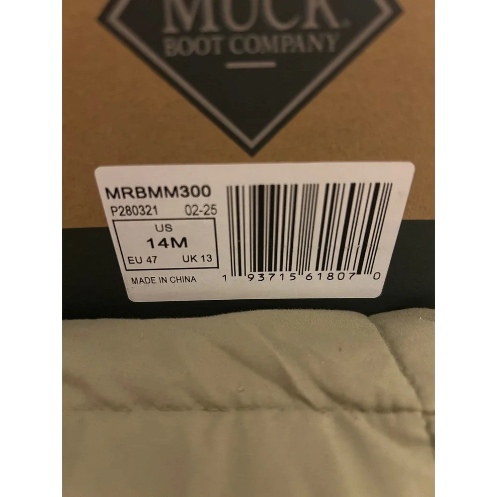 Muck Boot Company Harvester Mid Mens 14 Olive Green Waterproof Boots NEW